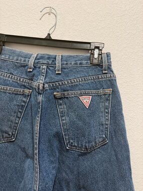 Vintage Guess Jeans blue denim high rise 80s 90s mom dad straight leg